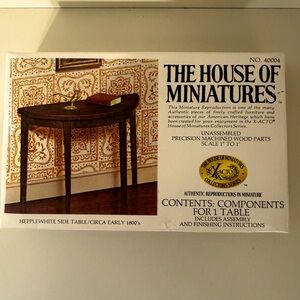 The Little House of Miniatures Doll Furniture. Hepplewhite side table